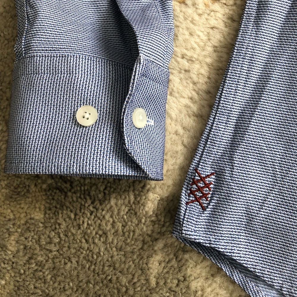 RHONE Commuter Tech Stretch Button Down Shirt Blu… - image 4